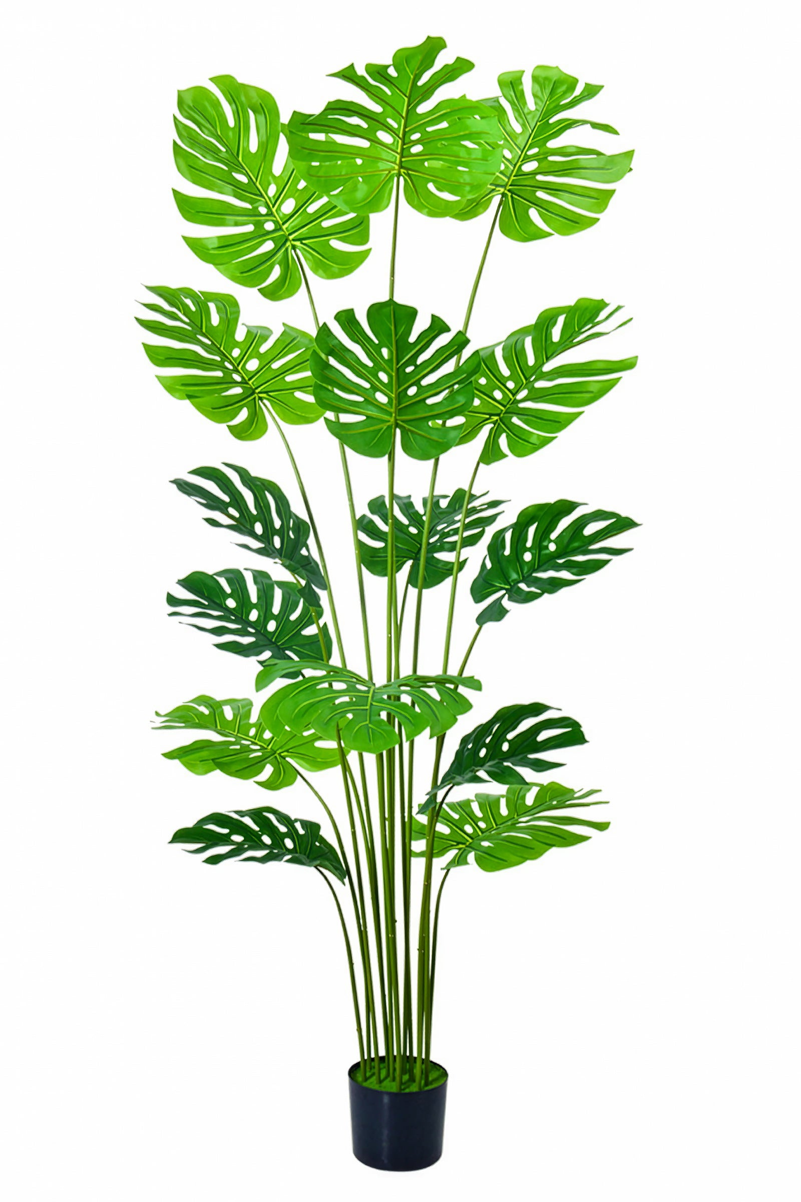 Monstera H: Artificial Monstera Deliciosa Plant with Real-Touch Leaves