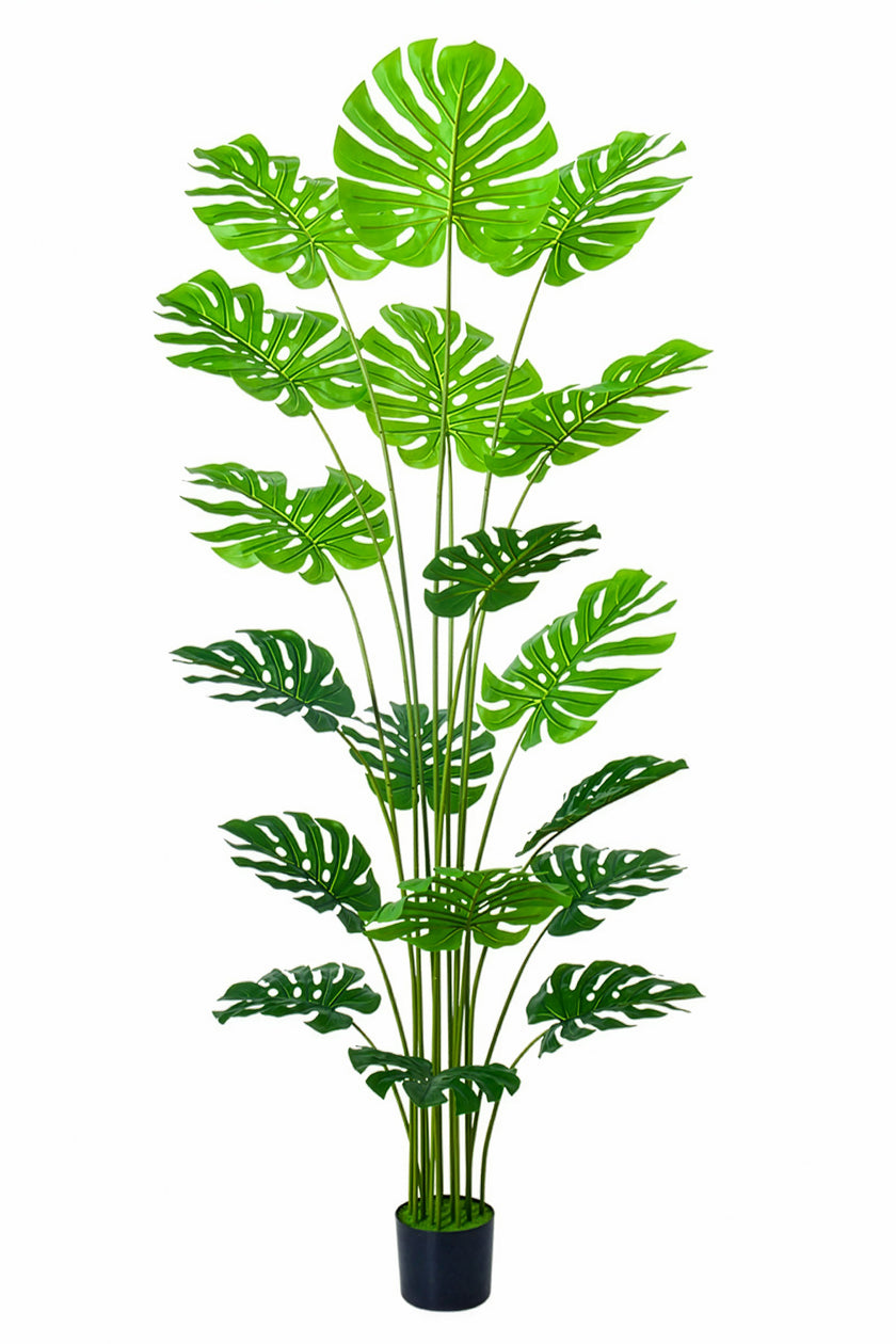 Monstera H: Artificial Monstera Deliciosa Plant with Real-Touch Leaves