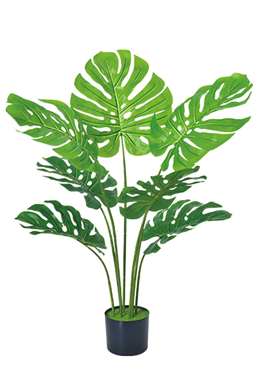 Monstera H: Artificial Monstera Deliciosa Plant with Real-Touch Leaves