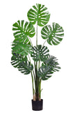 Monstera M: Artificial Monstera Deliciosa Plant with a Strong, Upright Green Trunk