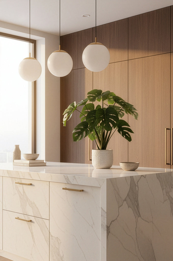 Monstera S: Desktop Artificial Monstera Plant with Lifelike Leaves