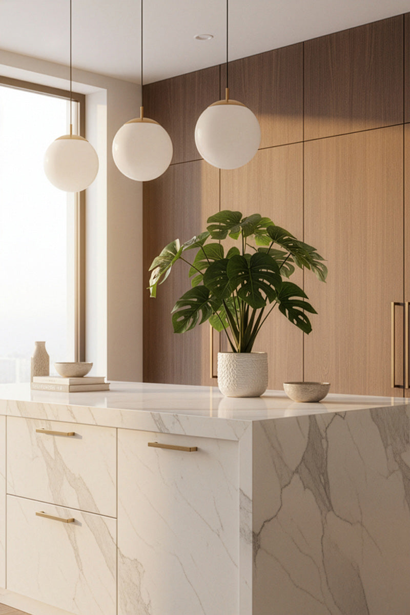 Monstera S: Desktop Artificial Monstera Plant with Lifelike Leaves