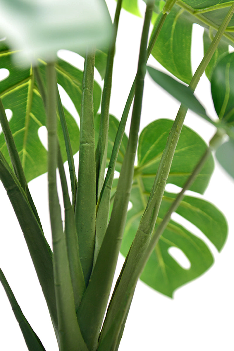 Monstera S: Desktop Artificial Monstera Plant with Lifelike Leaves