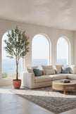 Olive E: Artificial Olive Tree with Silk Broad Leaves and Realistic Olives