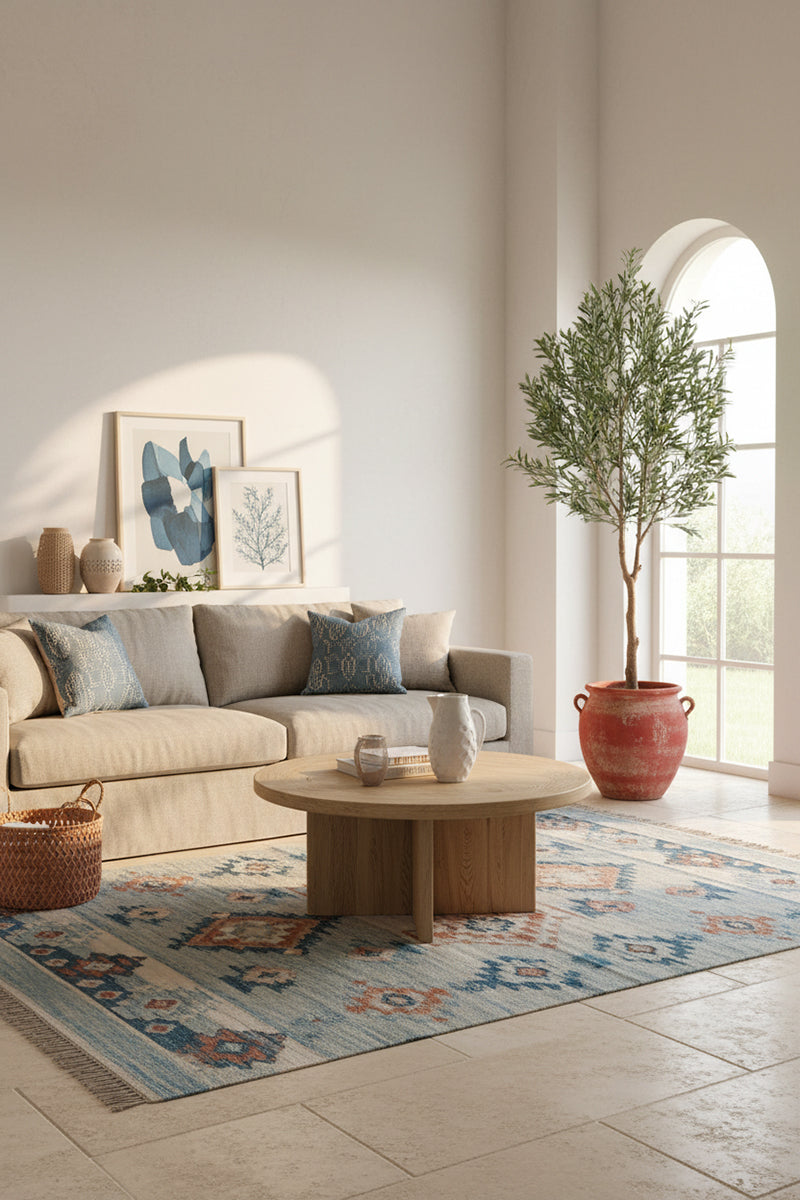 Olive E: Artificial Olive Tree with Silk Broad Leaves and Realistic Olives