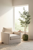 Olive F: Artificial Arbequina Olive Tree with Multiple Branches and Fruits