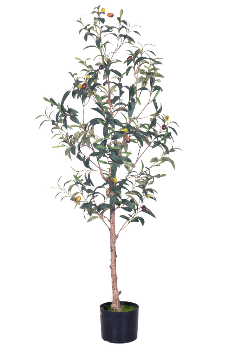 Olive G: Artificial Olive Tree with Decorative Foliage and Colorful Fruits