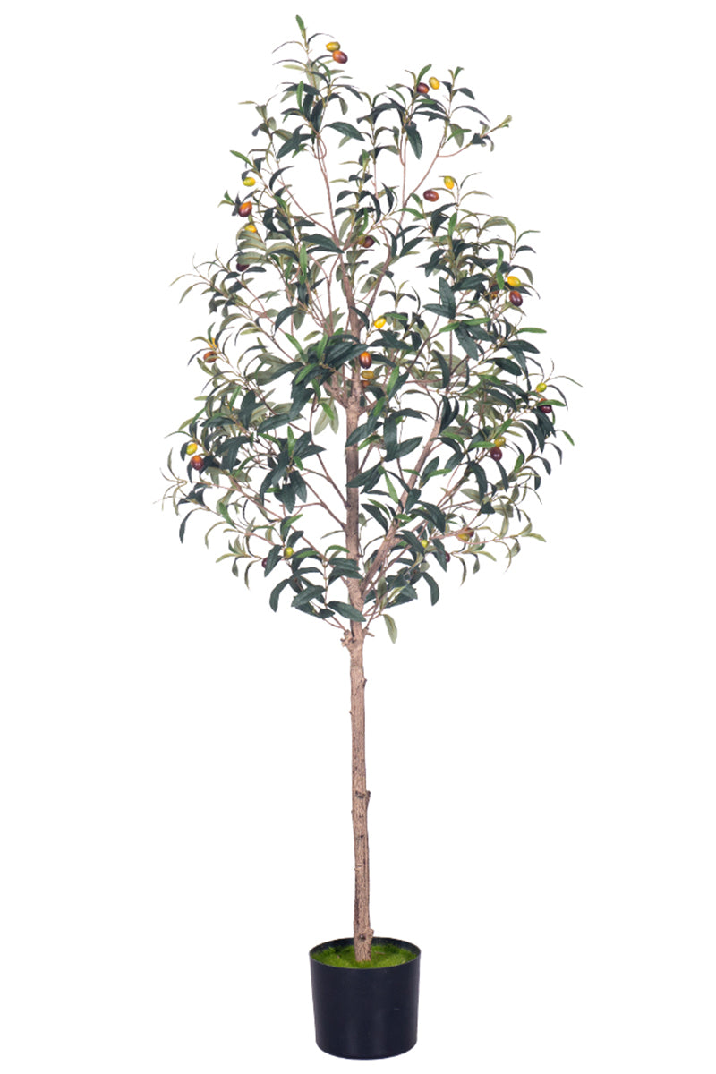 Olive G: Artificial Olive Tree with Decorative Foliage and Colorful Fruits