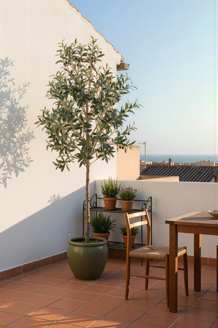 Olive G: Artificial Olive Tree with Decorative Foliage and Colorful Fruits