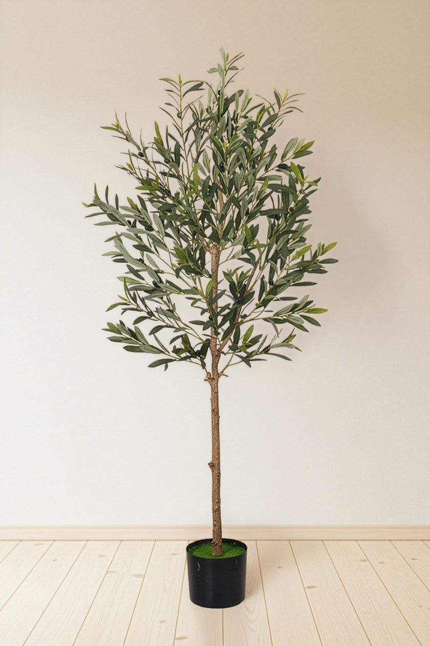 Olive G: Artificial Olive Tree with Decorative Foliage and Colorful Fruits