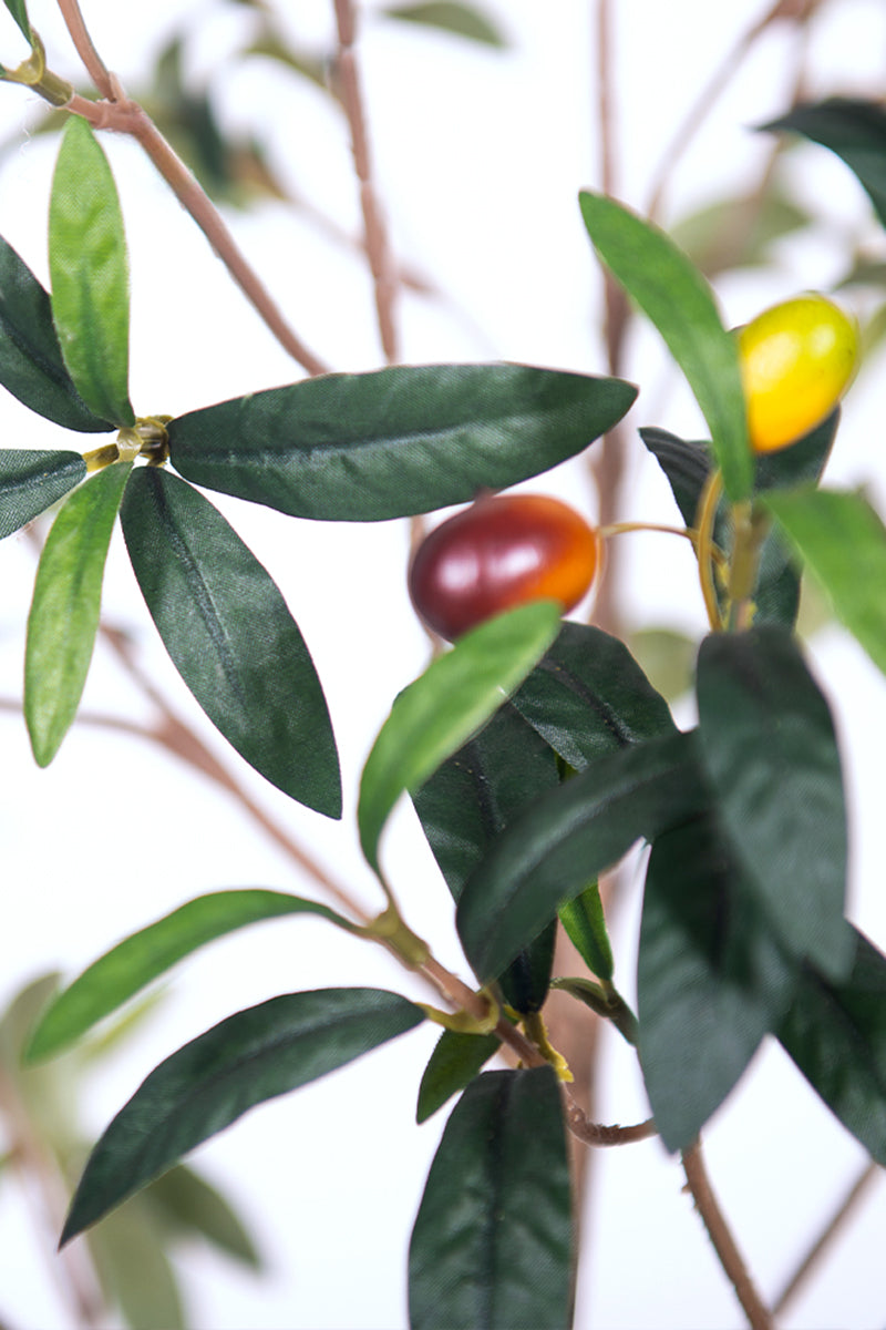 Olive G: Artificial Olive Tree with Decorative Foliage and Colorful Fruits