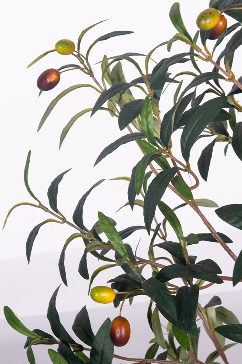 Olive G: Artificial Olive Tree with Decorative Foliage and Colorful Fruits