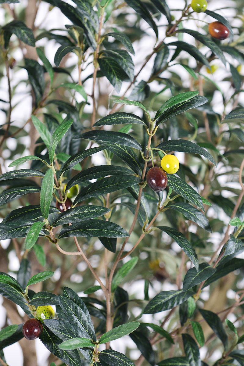 Olive H 2.5m: Large Artificial Mediterranean Olive Tree with Aged Trunk Texture