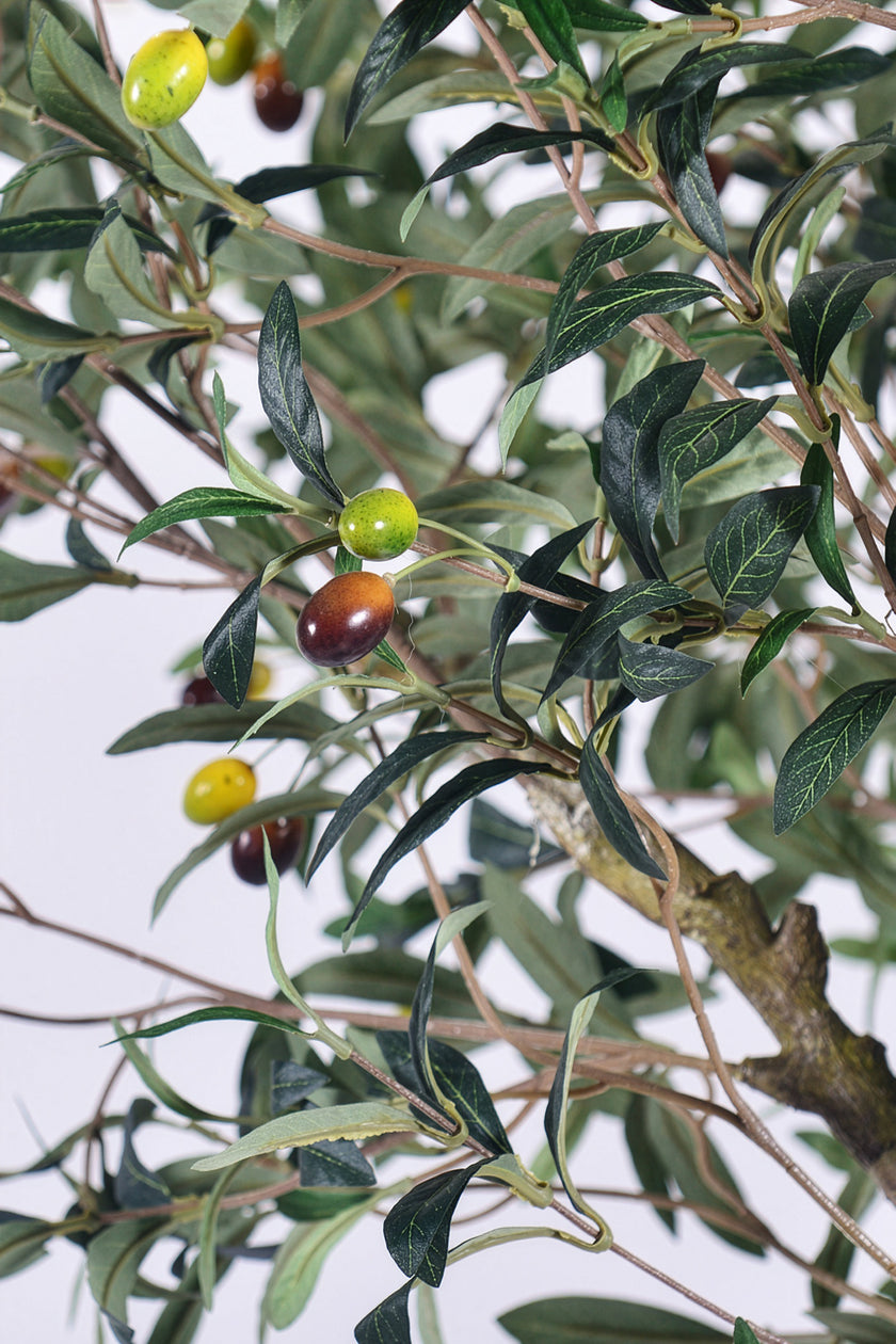 Olive H 2.5m: Large Artificial Mediterranean Olive Tree with Aged Trunk Texture