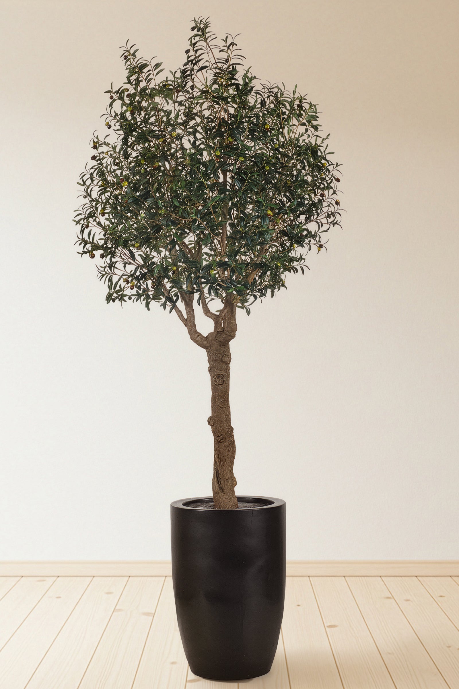 Olive H 2.5m: Large Artificial Mediterranean Olive Tree with Aged Trunk Texture
