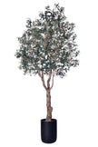 Olive H 2.8m: Large Artificial Mediterranean Olive Tree with Aged Trunk Texture