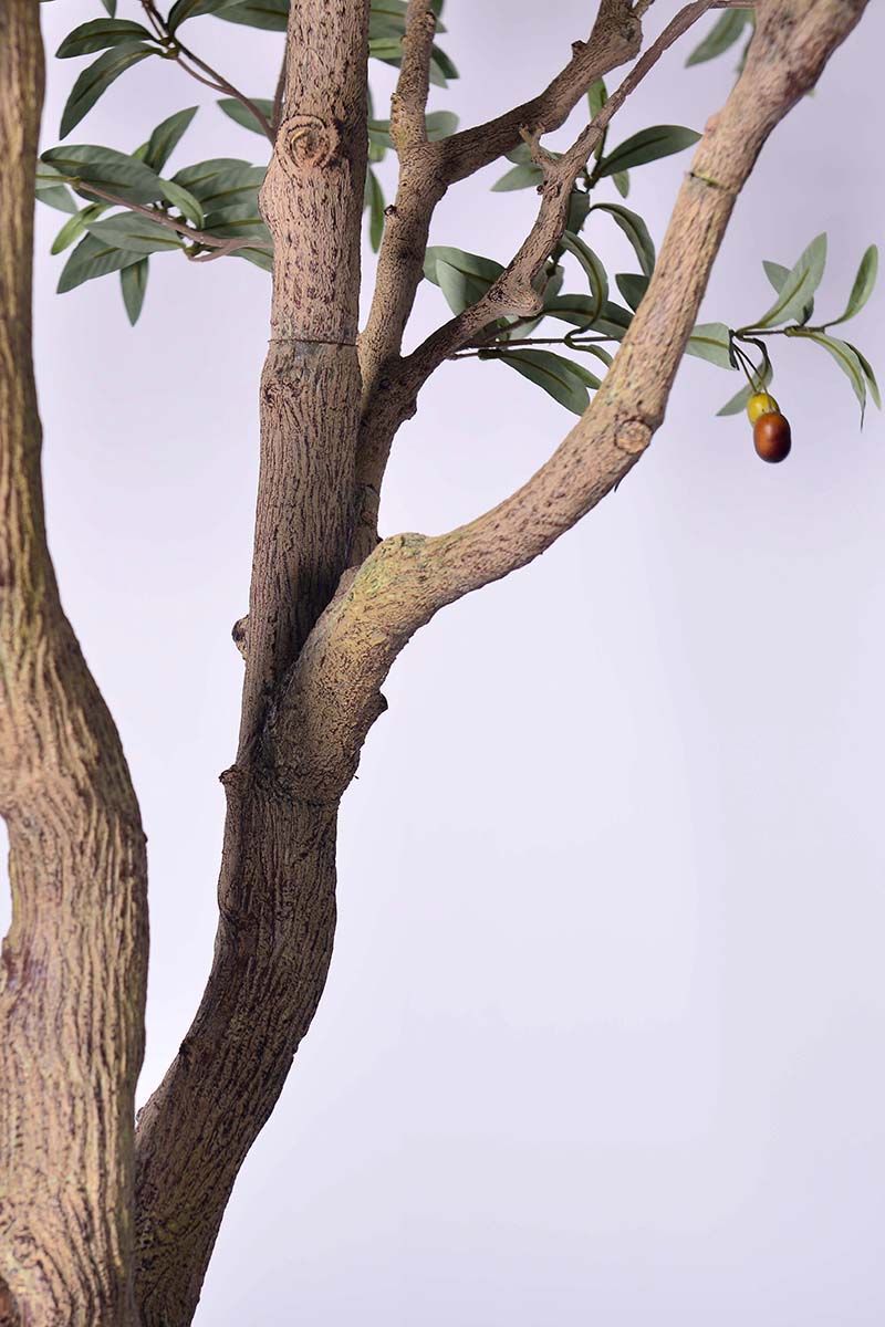 Olive H 2.8m: Large Artificial Mediterranean Olive Tree with Aged Trunk Texture