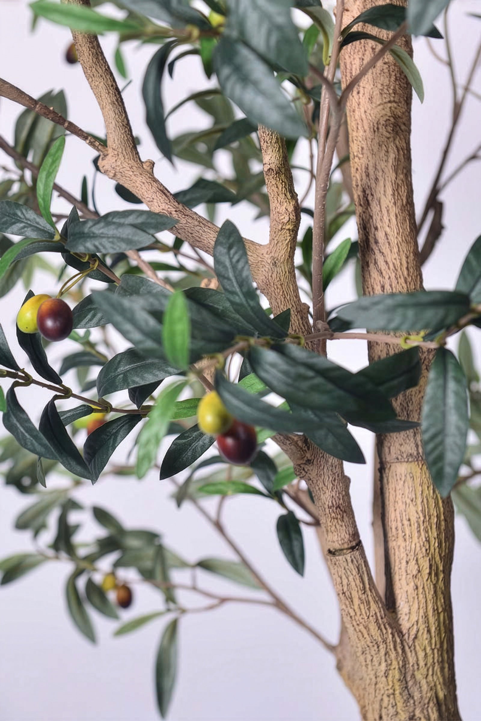 Olive H 2.8m: Large Artificial Mediterranean Olive Tree with Aged Trunk Texture