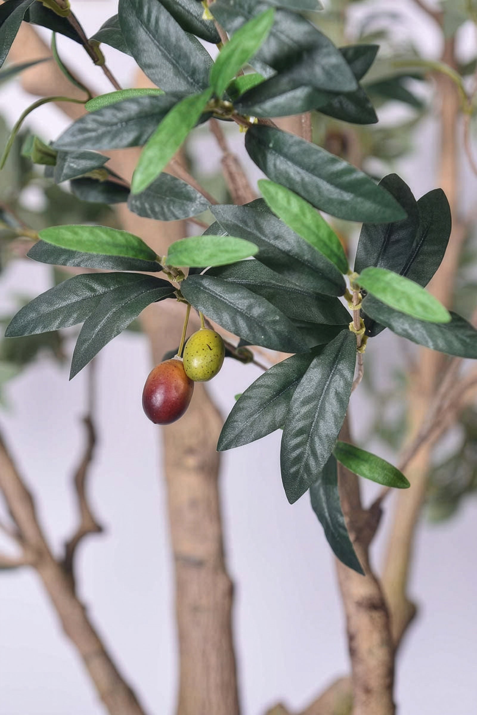Olive H 2.8m: Large Artificial Mediterranean Olive Tree with Aged Trunk Texture