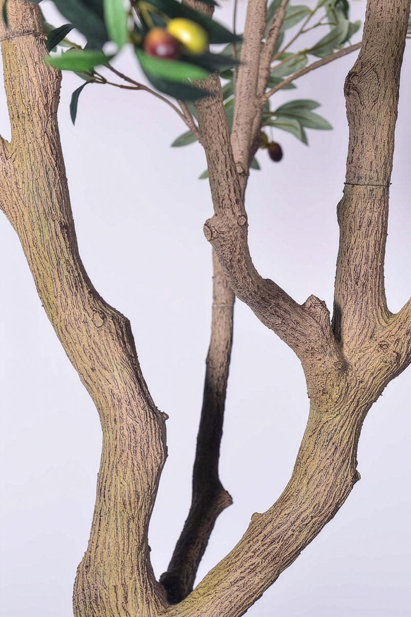 Olive H 2.8m: Large Artificial Mediterranean Olive Tree with Aged Trunk Texture