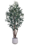 Olive J: Artificial Olive Tree with Multiple Natural-Style Trunks and Dense Foliage