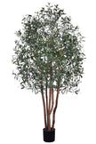 Olive J: Artificial Olive Tree with Multiple Natural-Style Trunks and Dense Foliage