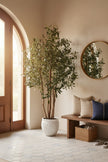Olive J: Artificial Olive Tree with Multiple Natural-Style Trunks and Dense Foliage