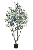 Olive K: Large Artificial Olive Tree with Four-Branch Structure and Textured Bark
