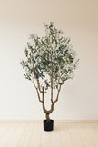 Olive K: Large Artificial Olive Tree with Four-Branch Structure and Textured Bark