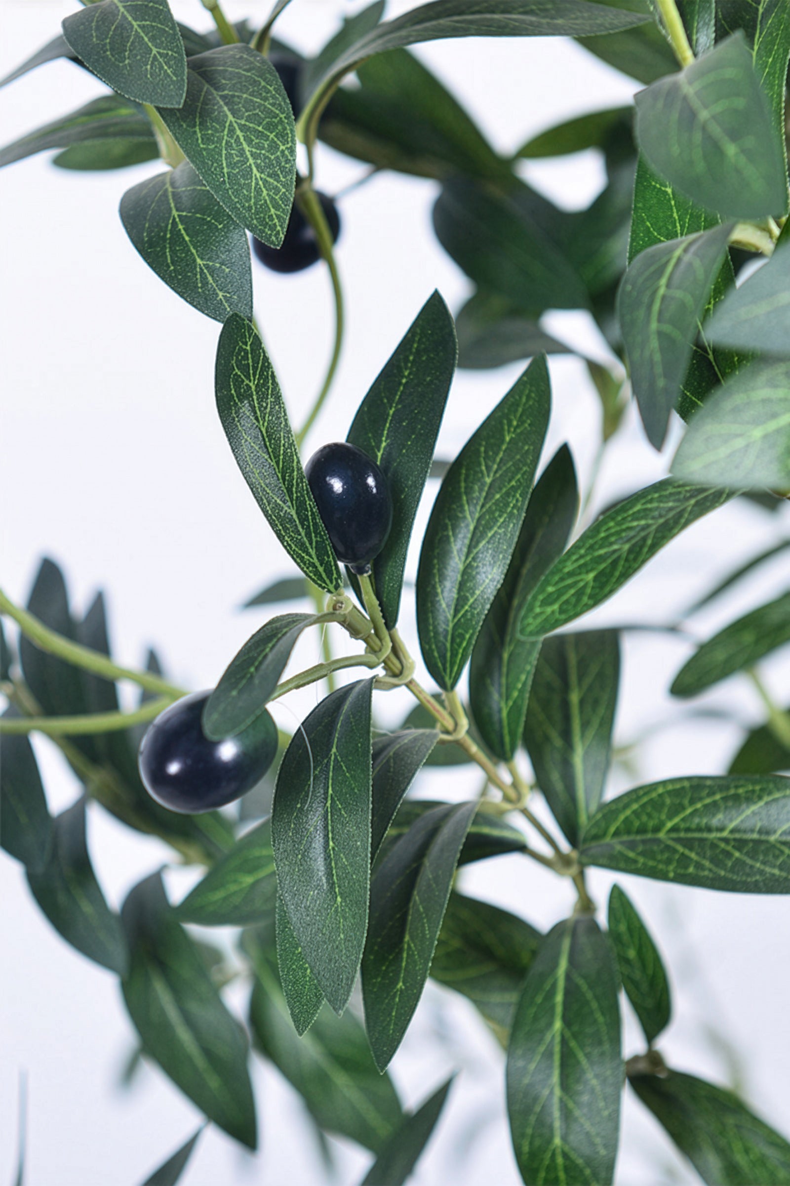 Olive K: Large Artificial Olive Tree with Four-Branch Structure and Textured Bark