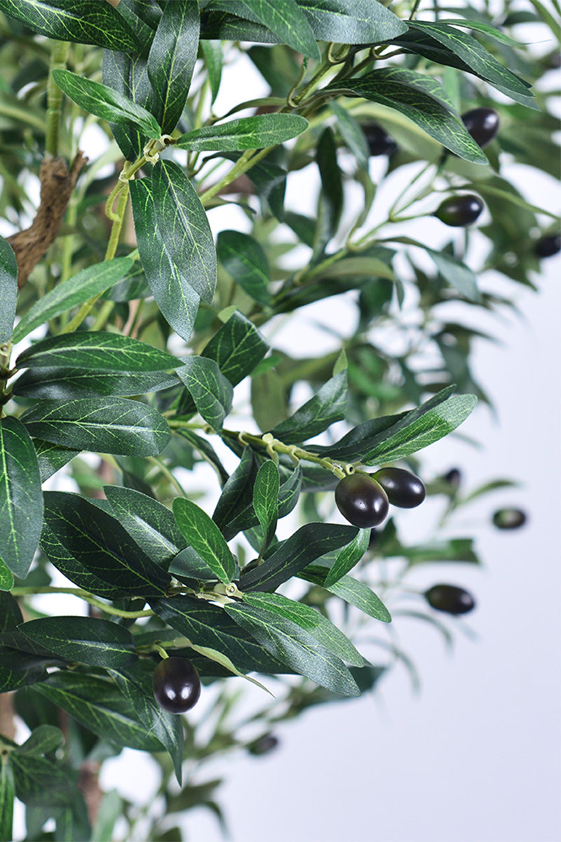 Olive K: Large Artificial Olive Tree with Four-Branch Structure and Textured Bark