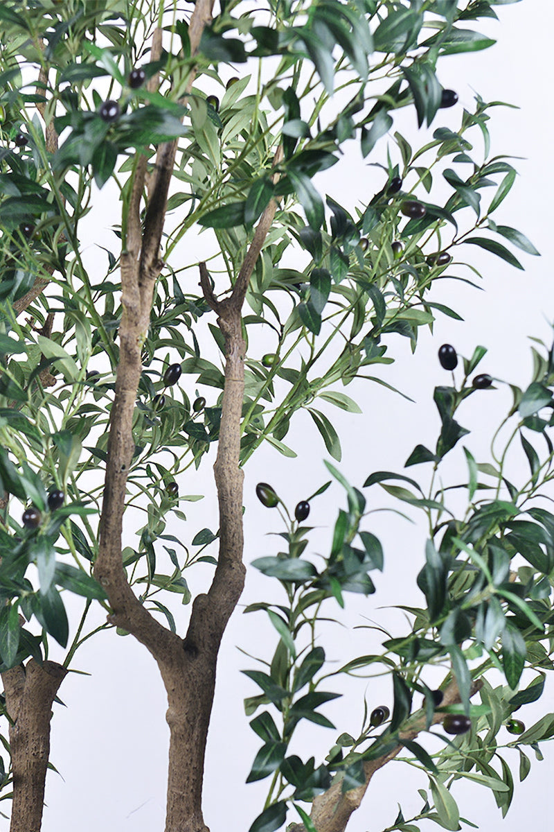 Olive K: Large Artificial Olive Tree with Four-Branch Structure and Textured Bark