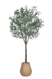 Olive L: Artificial Olive Tree with One-Piece Foliage and Natural-Style Trunk