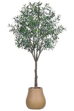 Olive L: Artificial Olive Tree with One-Piece Foliage and Natural-Style Trunk
