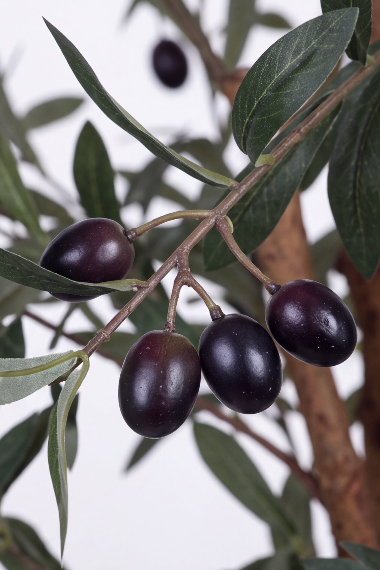 Olive J: Artificial Olive Tree with Multiple Natural-Style Trunks and Dense Foliage