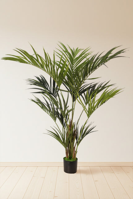 Palm B: Artificial Phoenix Palm Tree with Real-Touch Leaves and Decorative Planter