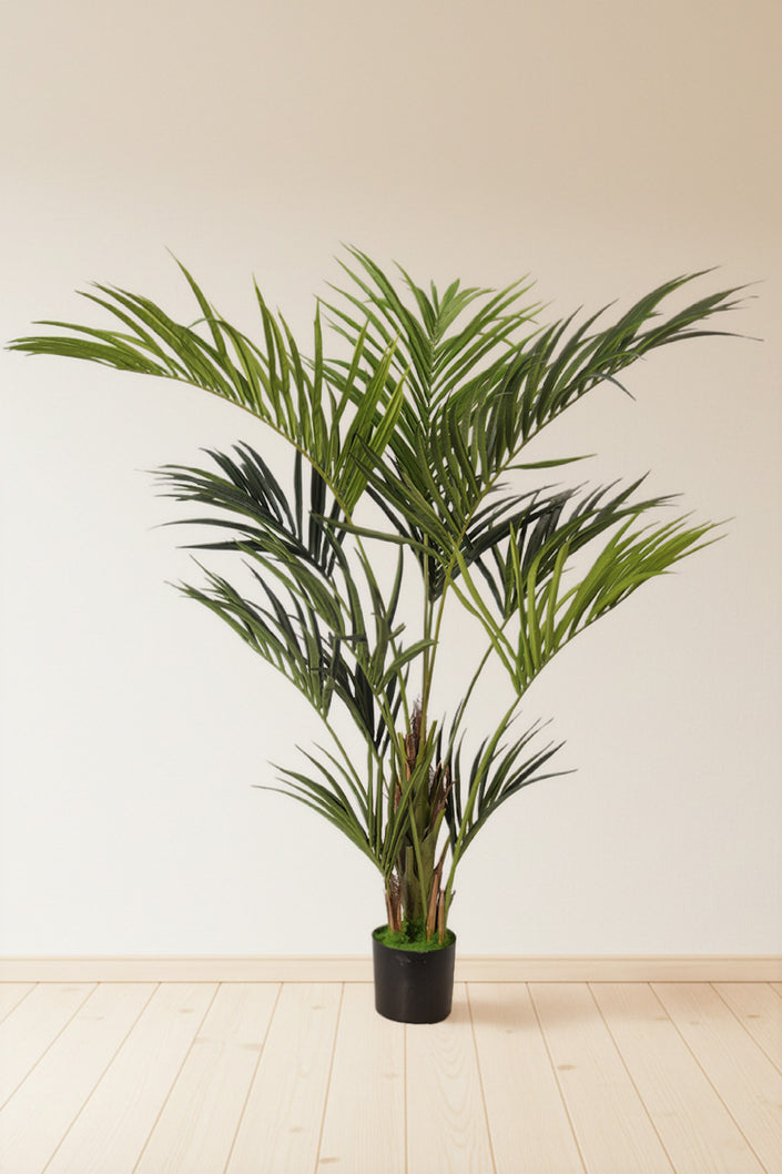Palm B: Artificial Phoenix Palm Tree with Real-Touch Leaves and Decorative Planter