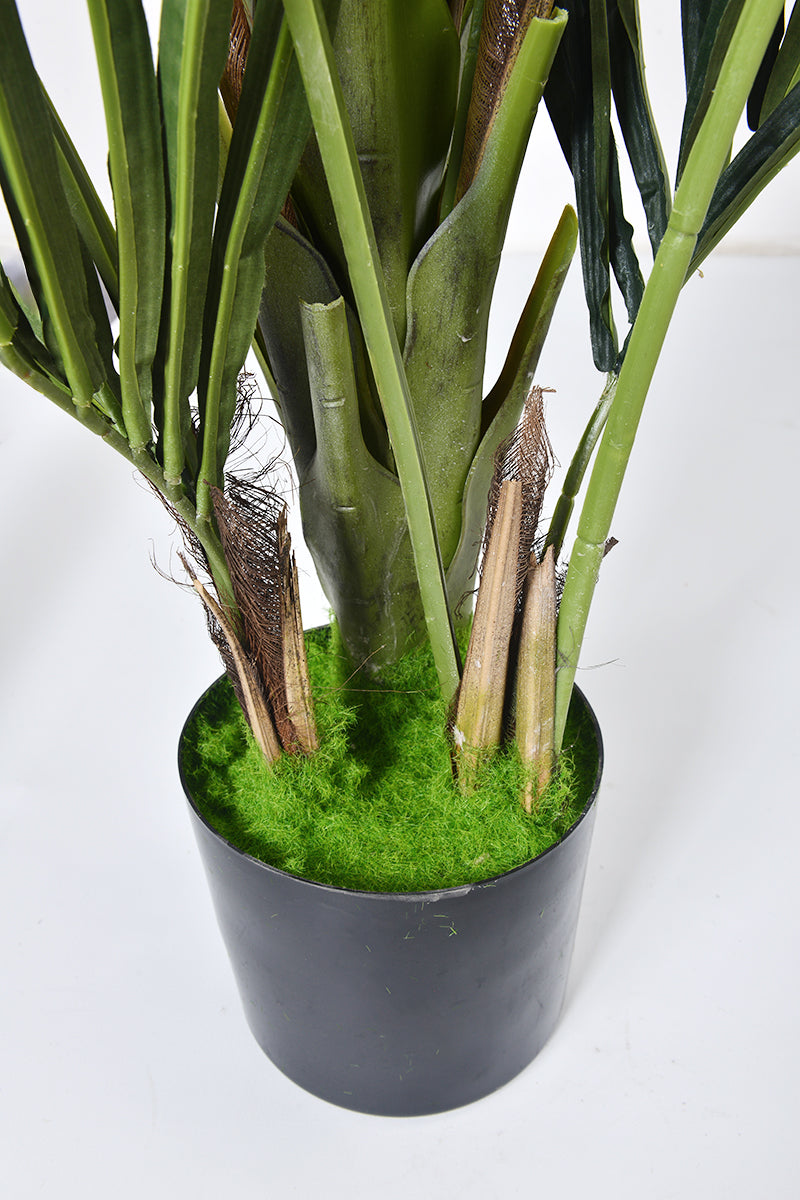 Palm B: Artificial Phoenix Palm Tree with Real-Touch Leaves and Decorative Planter