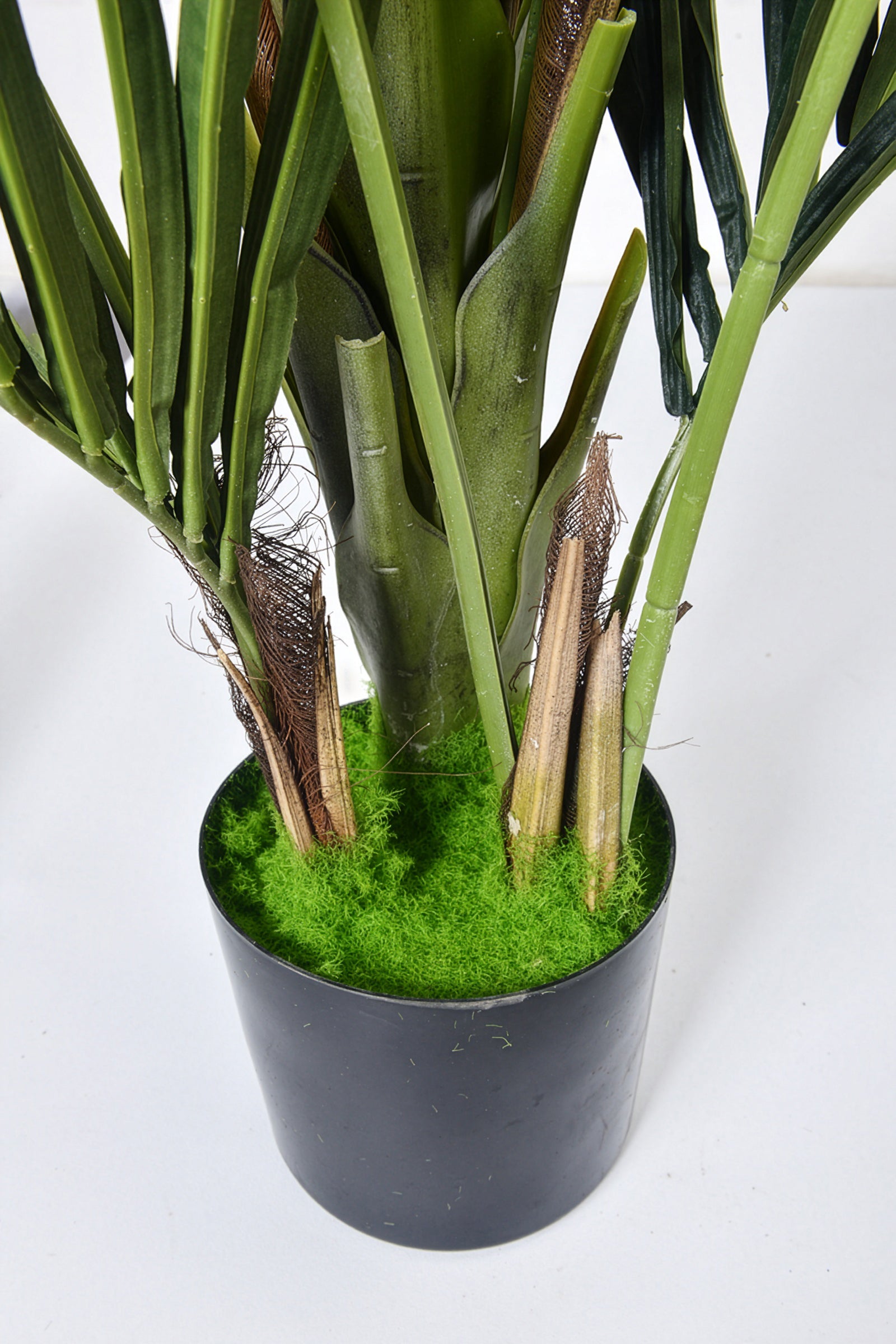 Palm B: Artificial Phoenix Palm Tree with Real-Touch Leaves and Textured Brown Sheath