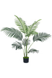 Palm C: Artificial Double-Trunk Cane Palm Tree with Feathered Leaves
