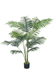 Palm C: Artificial Double-Trunk Cane Palm Tree with Feathered Leaves