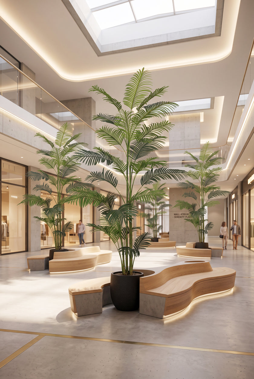 Palm C: Artificial Hawaiian Palm Tree with Feathered Leaves