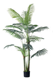 Palm E: Artificial Palm with Cane Palm Trunks and Palm Hair