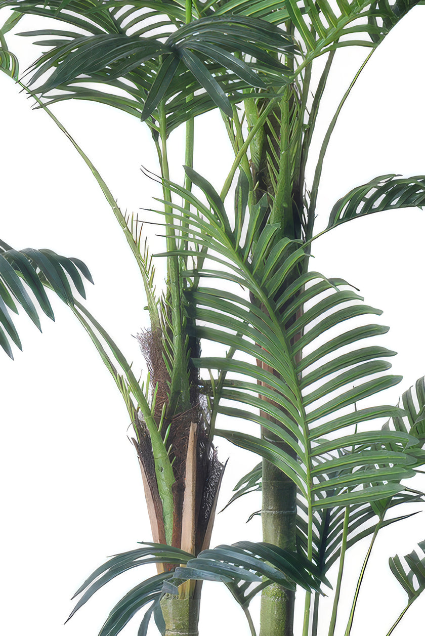 Palm E: Artificial Palm with Cane Palm Trunks and Palm Hair