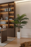 Palm F: Artificial Areca Palm Tree with Fiber Trunk and Tall White Planter