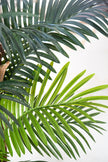 Palm F: Artificial Areca Palm Tree with Fiber Trunk and Tall White Planter