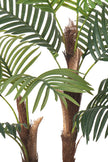 Palm F: Artificial Areca Palm Tree with Fiber Trunk and Tall White Planter