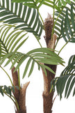Palm F: Artificial Areca Palm Tree with Fiber Trunk and Tall White Planter