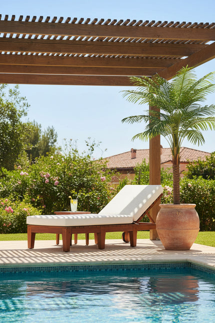Palm G: Large Artificial Phoenix Palm Tree with Thick Single Trunk