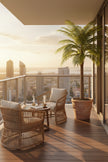 Palm G: Large Artificial Phoenix Palm Tree with Thick Single Trunk